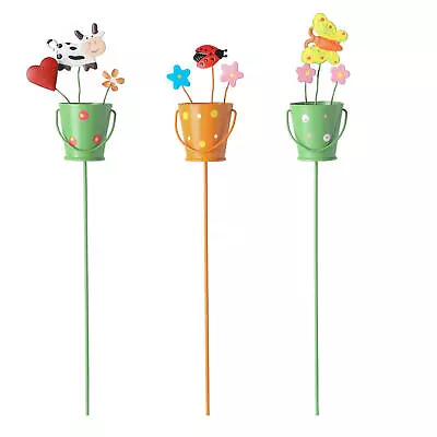 Decorative Garden Stakes Metal Plant Fairy Stick Waterproof Yard Stakes Crafts • $11.88
