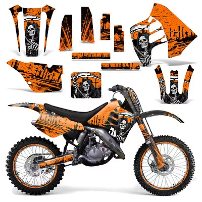 Decal Graphic Kit Backgrounds Suzuki RM125 RM250 125 250 Dirt Bike 93-95 REAP O • $79.95