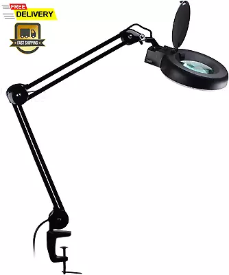Desk Clamp Mount Magnifier Lamp Light Magnifying Glass Lens Diopter No Stand Usa • $145.63
