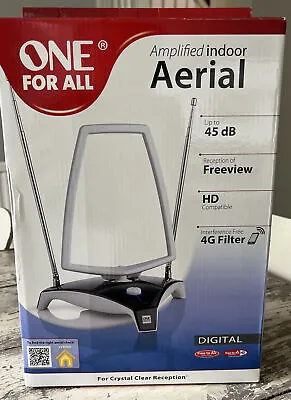 £8 • Buy One For All Amplified Indoor Aerial Digital 45dB SV9360/65