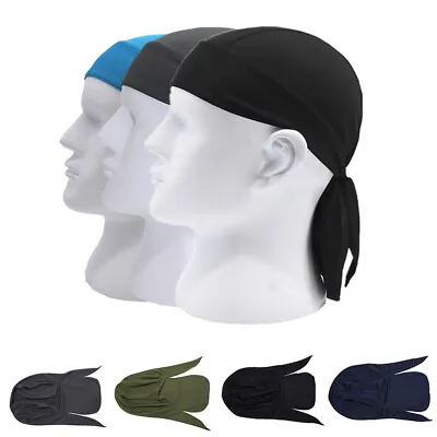 $7.99 • Buy Men Women Beanie Skull Cap Quick Dry Adjustable Stretch Head Scarf Wrap Bandana