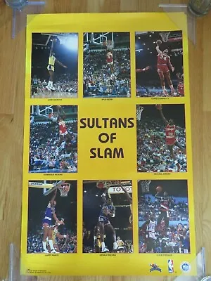 1986 SULTANS OF SLAM Poster WORTHY WEBB BARKLEY WILKINS MICHAEL JORDAN DREXLER • $225