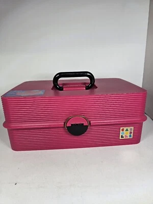 $48.76 • Buy Vintage Caboodles Pink Jewelry Craft Case 4 Tray 2420 USA