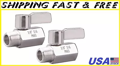 3/8 Inch Stainless Steel Mini Ball Valve NPT FxM Thread With Stainless Handle • $30.99