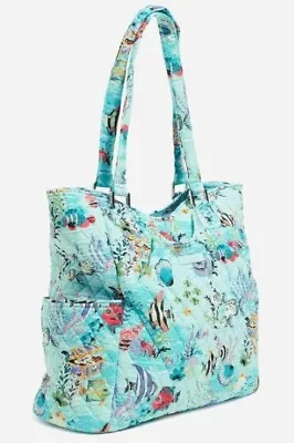 Vera Bradley Antilles Treasure Large Glenna Tote Turquoise Fish NWT • $71.99