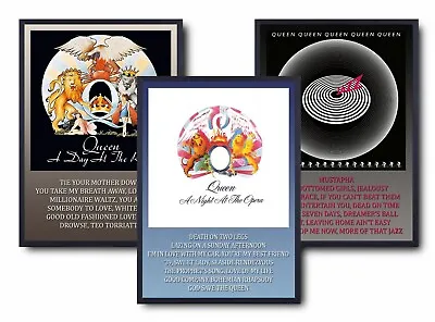 £12.99 • Buy Queen  A Day At The Races, A  Night At The Opera, Jazz  A5 A4 A3 Album Posters