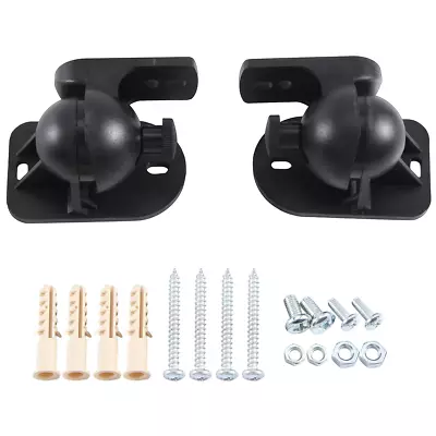 Universal Rotatable Speaker Wall Mount Stand Bracket 1 Pair Black U8F87570 • £12.76