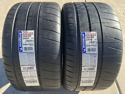 Set Of TWO BRAND NEW 305/30ZR20 (103Y) Michelin Pilot Sport Cup 2 FP GT500 Tires • $949.96