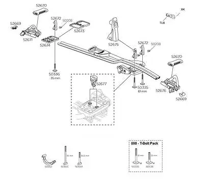 Thule ProRide 598 Roof Mounted Cycle Carrier Multi-Listing Breakdown • $65.82