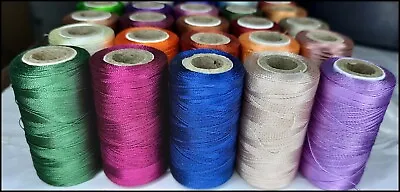 £9.99 • Buy 25 Silk Spools Machine Embroidery Strong Thread BROTHER,JANOME ,GUTERMAN 