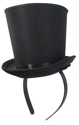 Adult Mini Black Victorian Top Hat Gatsby Headband Cosplay Costume Accessory • $17.99