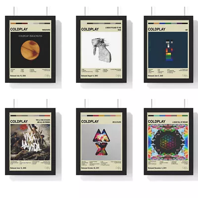 Coldplay Album Cover Wall Poster | Vintage Poster | Minimalist Music Poster • £109.99