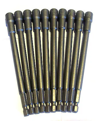 10pcs 6  MAGNETIC NUTSETTERS 1/4  NUT DRIVER #NS6-14 NUTSETTER WHOLESALE LOT • $26.99