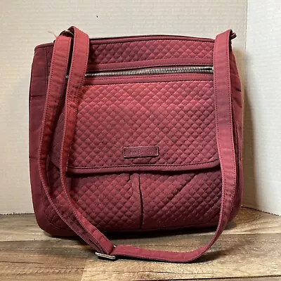 VERA BRADLEY Purse Crossbody - Hawthorn Rose Microfiber - Burgundy Wine • $45