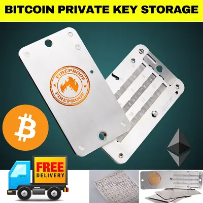 Fireproof Mnemonic Metal Seed Key Storage Device Crypto Wallet Seed Backup • $59.95