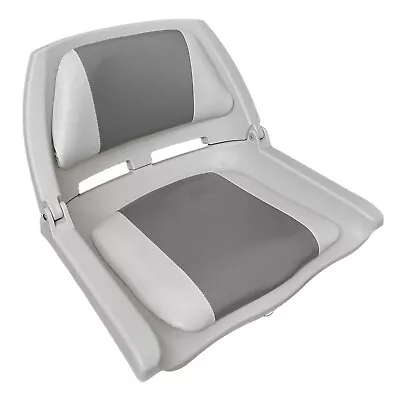 £40 • Buy Folding Boat Seat Padded Marine Vinyl Grey & Charcoal Yacht Yishing Rib Speed