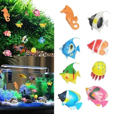 8x Colourful Artificial Plastic Bubble Lamp Aquarium Tropical Fish Seahorse Deco • £5.79