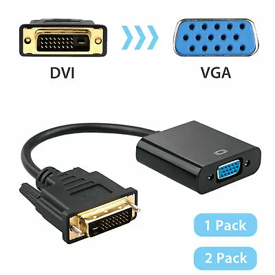 1080p DVI-D 24+1 Pin Male To VGA 15Pin Female Active Cable Adapter Converter USA • $13.99