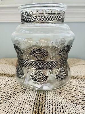 Pottery Barn Delia Glass And Metal Vase  • $25