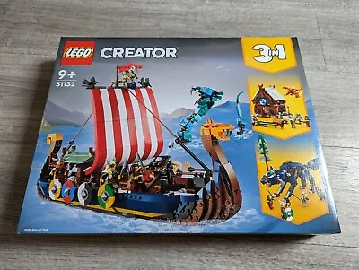 £79.99 • Buy LEGO 31132 Creator 3 In 1 Viking Ship Midgard Serpent Boat Snake - Sealed New