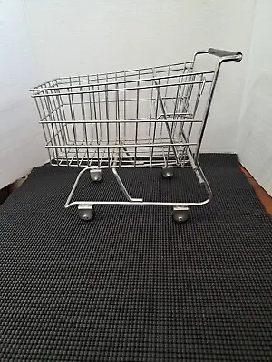 Miniature Grocery Shopping Cart Metal Chrome Doll Child Play Store 10 X 11 • $23.25