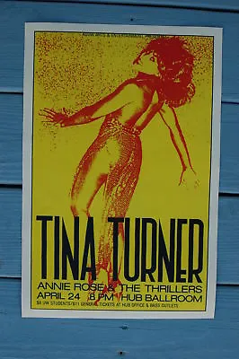 Tina Turner Concert Tour Poster 1983 Hub Ballroom - • $4.25