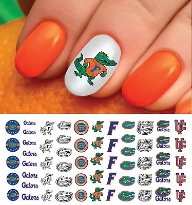 University Of Florida Gators College Sports Team Nail Art Decals - Salon Quality • $4.99