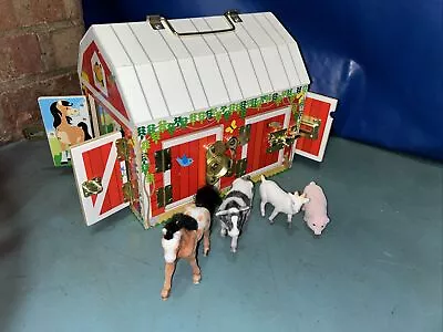 Melissa And Doug 12564 Wooden Latches Barn Toy Horse Barn Set Farm Toy Play Set • £19.99