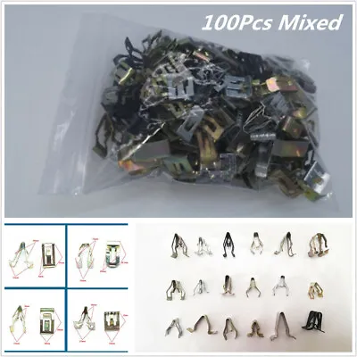 100pcs Car Console Dashboard Stereo DVD Panel Trim Retainer Rivet Fastener Clips • $19.91