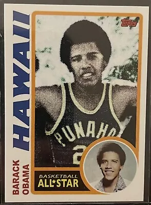Barack Obama 2008 Topps HS Hawaii All-Star Basketball #44 SSP Rookie Card RC • $349.99