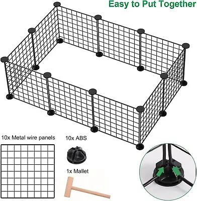 $24.99 • Buy Dog Playpen Crate 12 Panel Fence Pet Play Pen Exercise Puppy Kennel Cage Yard
