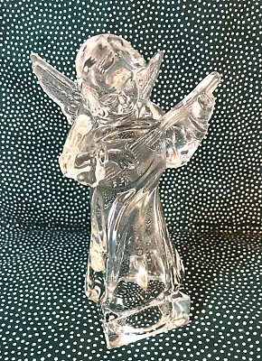 Mikasa Angel Figurine Playing Mandolin / Lyre 3 X8  24% German Full Lead Crystal • $17.96