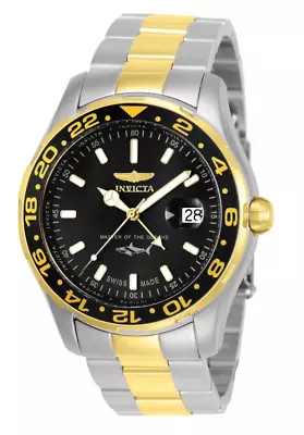 Invicta Pro Diver Men's 44mm SWISS MADE 24-HR GMT Dual Time Quartz Watch 25825 • $92.40