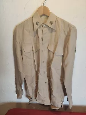 Vietnam-Post Vietnam US Marine Corps Shirt With EGAs Size 14-32 • $19.99