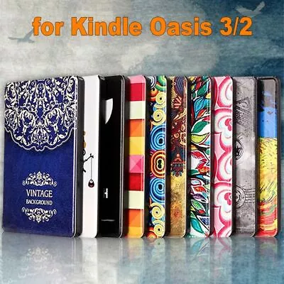 Funda Smart Cover PU Leather Protective Shell For Kindle Oasis 2/3 Home Office • $17.33