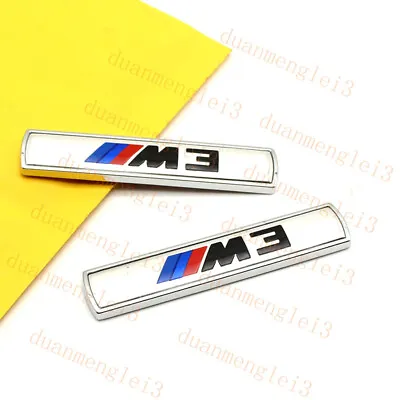 2pcs Chrome Metal M3 Emblems Fender Badge Car Truck Decal Sticker • $27.45