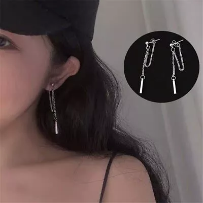 Street Super Cool Handsome Dark Chain Earrings No Pierced Ear Clip Bungee • $6.03