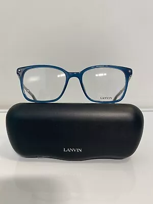 NIB Lanvin Vln730 Ou36 Blue Plastic Unisex Eyeglasses 52mm • $150