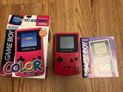 Nintendo Game Boy Color Very Berry Console Boxed & Manual • £99.50