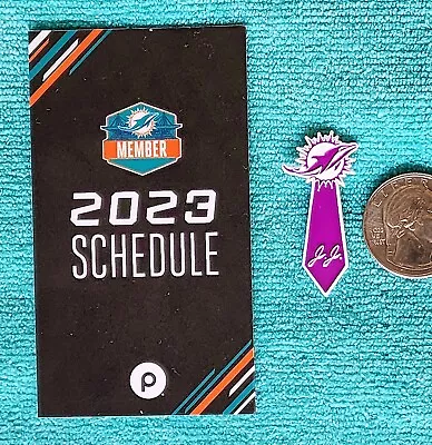 Miami Dolphins - 2023 Pocket Schedule - Jason Jenkins Pin - Very Rare - Nfl Fins • $5.95