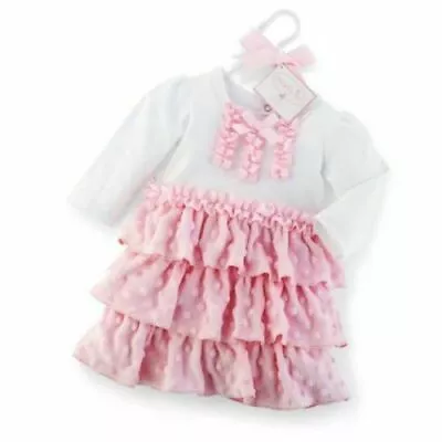 Mud Pie Baby Princess Minky Dress New & Hanger 0-6 Months 12-18 Month 2-3t • $10