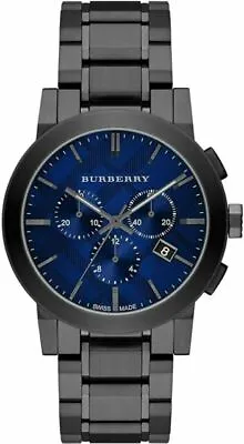 $650 • Buy Burberry Blue Men's Watch BU9365 The City Mens Swiss Made Quartz Chronograph NWT