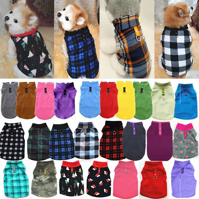 £4.79 • Buy Pet Dog Warm Coat Fleece Jacket Jumper Sweater Winter Clothes Puppy Vest Outfit`