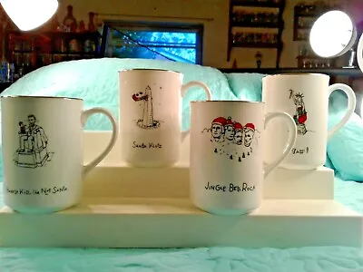 Merry Masterpieces American Christmas Mugs Set Of 4 By Dayton Hudson In 1999 • $39.99