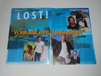 Lost Ian Somerhalder Josh Holloway Matthew Fox Black Eyed Peas Clippings Sweden • $9.99