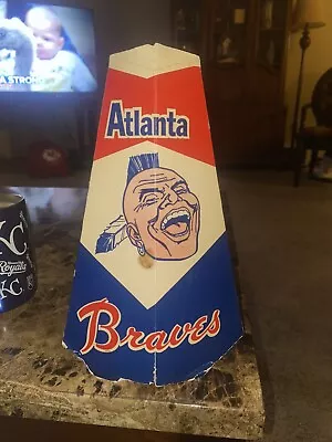 Vintage 1970s Atlanta Braves Cardboard Popcorn Megaphone • $25