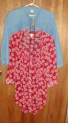 Lot Of 2 Maternity Clothes / Tops ~ Size XS-S ~ And A Matching Bead Necklace • $15.95