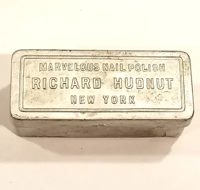 Vintage Box  Marvelous Nail Polish Richard Hudnut New York Aluminum • $5.03