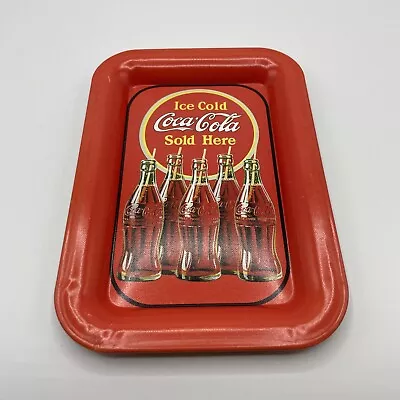 Vintage Coca Cola Mini Red Tray 1997  Ice Cold Coca-Cola Sold Here  • $5.49