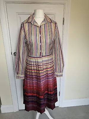 Vintage Horrockses 1970s Dress Striped Size 8 - 10 • £15